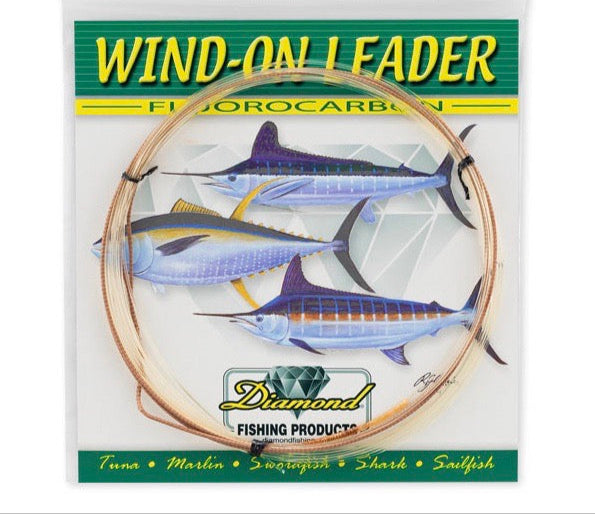 Diamond - 25ft Fluorocarbon Wind-On Leaders