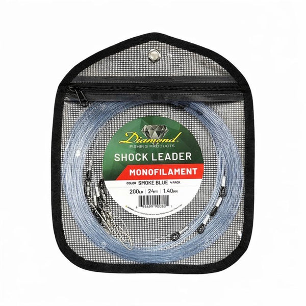 Wahoo High Speed Shock Leader by Diamond Fishing 200lb-24ft-4pk
