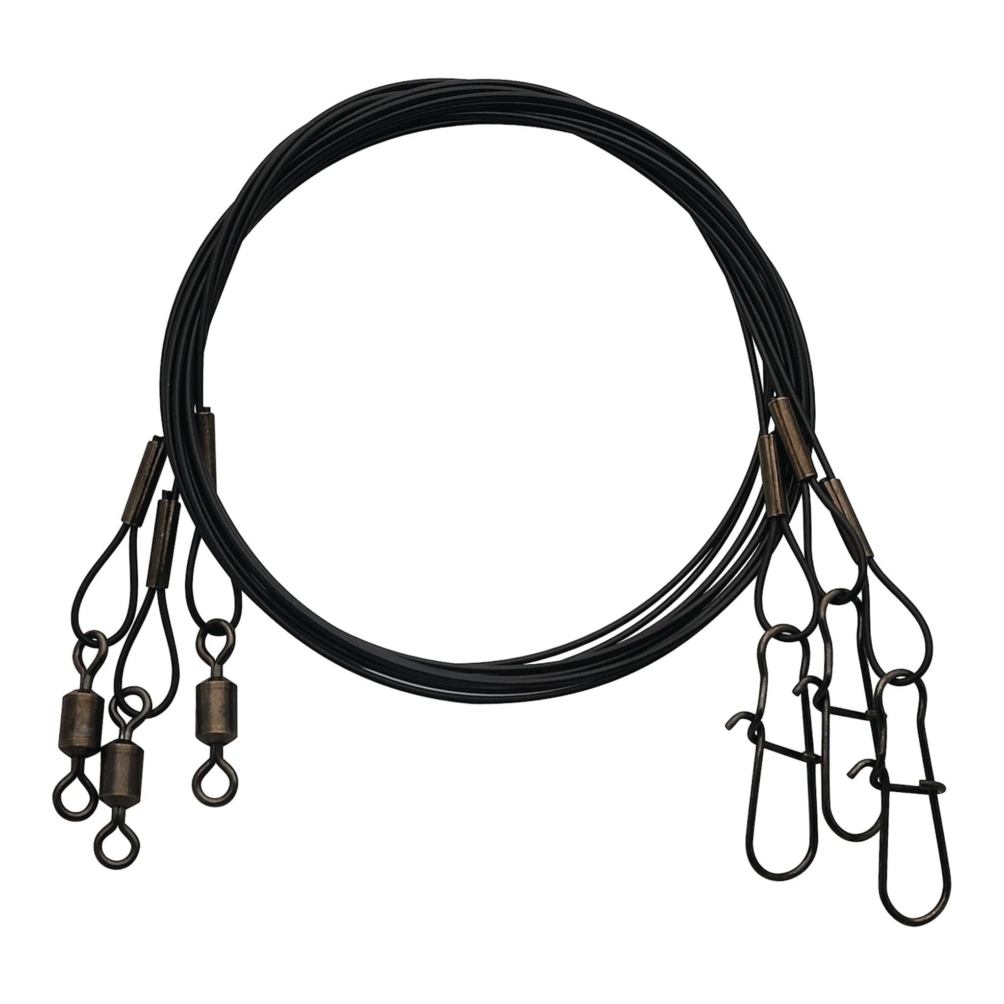 eagle-claw-heavy-duty-wire-leaders-bluefish-with-duo-lock-snap-black-primary