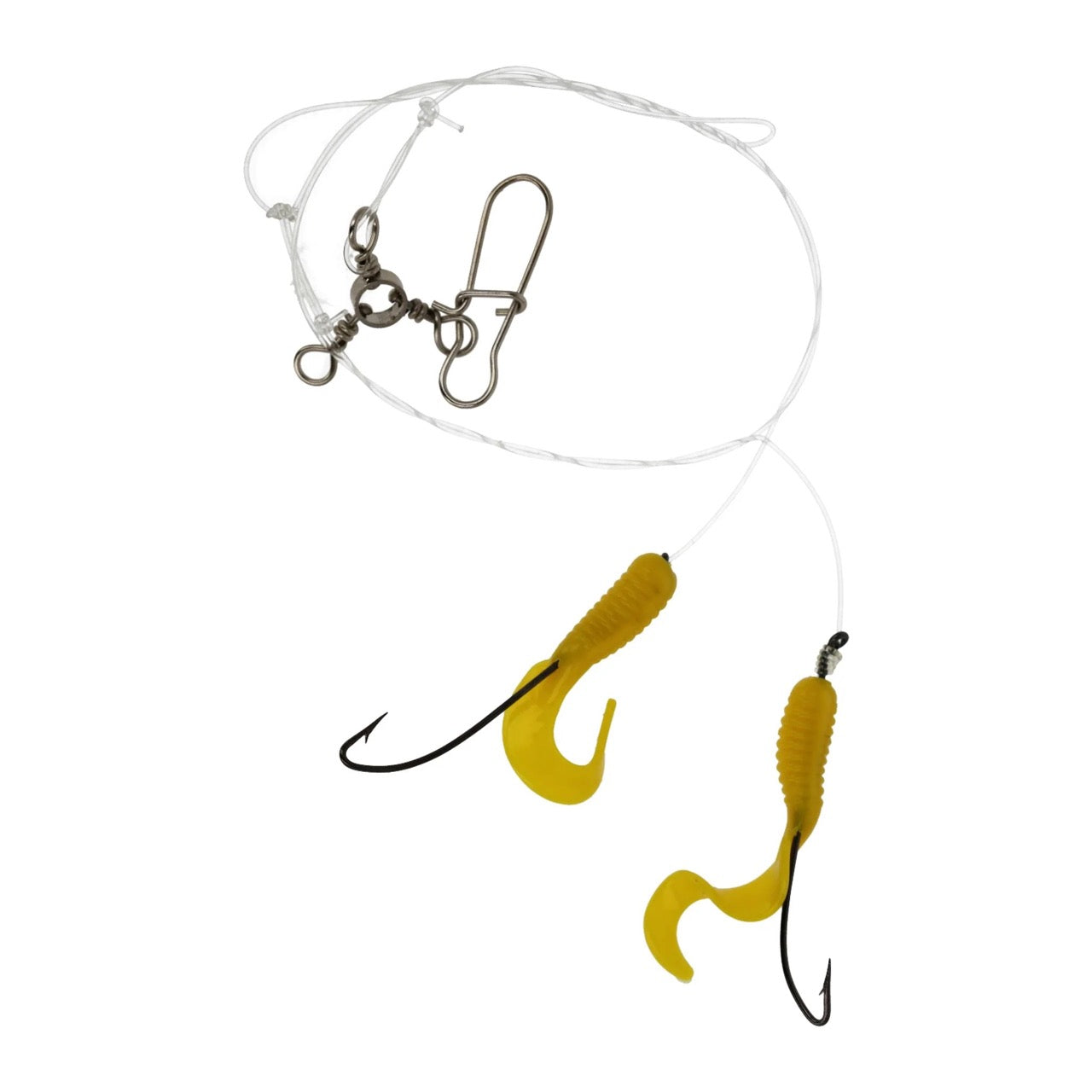 Eagle Claw - L902 Lazer Sharp Flounder Double Hook Yellow Grub Rig