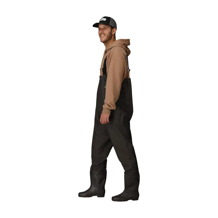 frogg-toggs-rana-pvc-lug-sole-chest-wader-brown-model-side