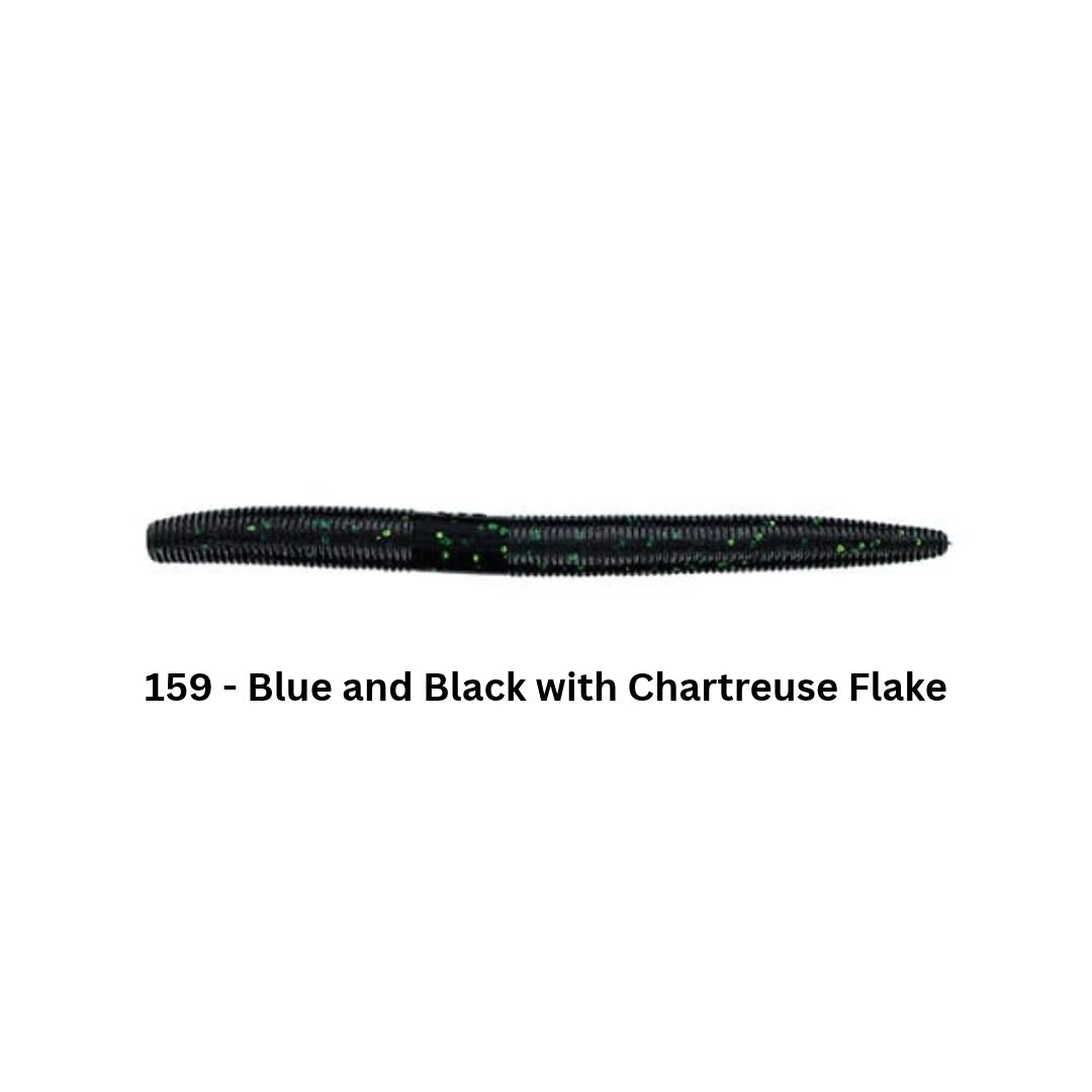 gary-yamamoto-5in-senko-159-blue-and-black-with-chartreuse-flake