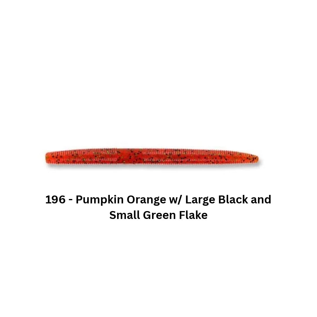 gary-yamamoto-5in-senko-196-pumpkin-orange-with-large-black-and-small-green-flake