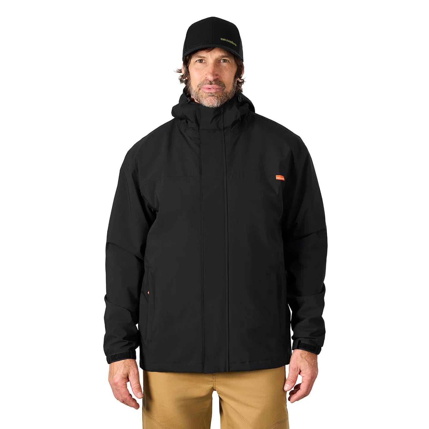 grundens-cutter-jacket-black-model-front