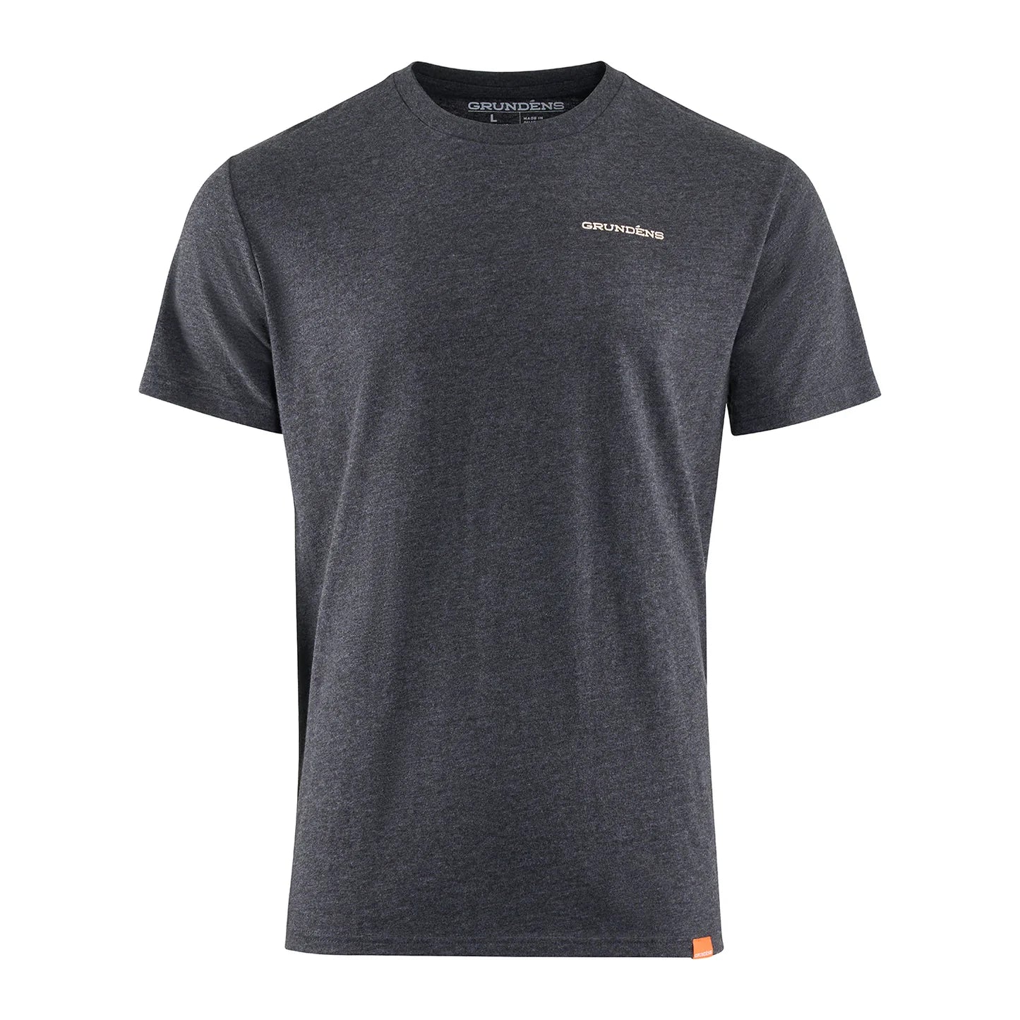 grundens-dead-reckoning-short-sleeve-tee-shirt-heather-charcoal-front