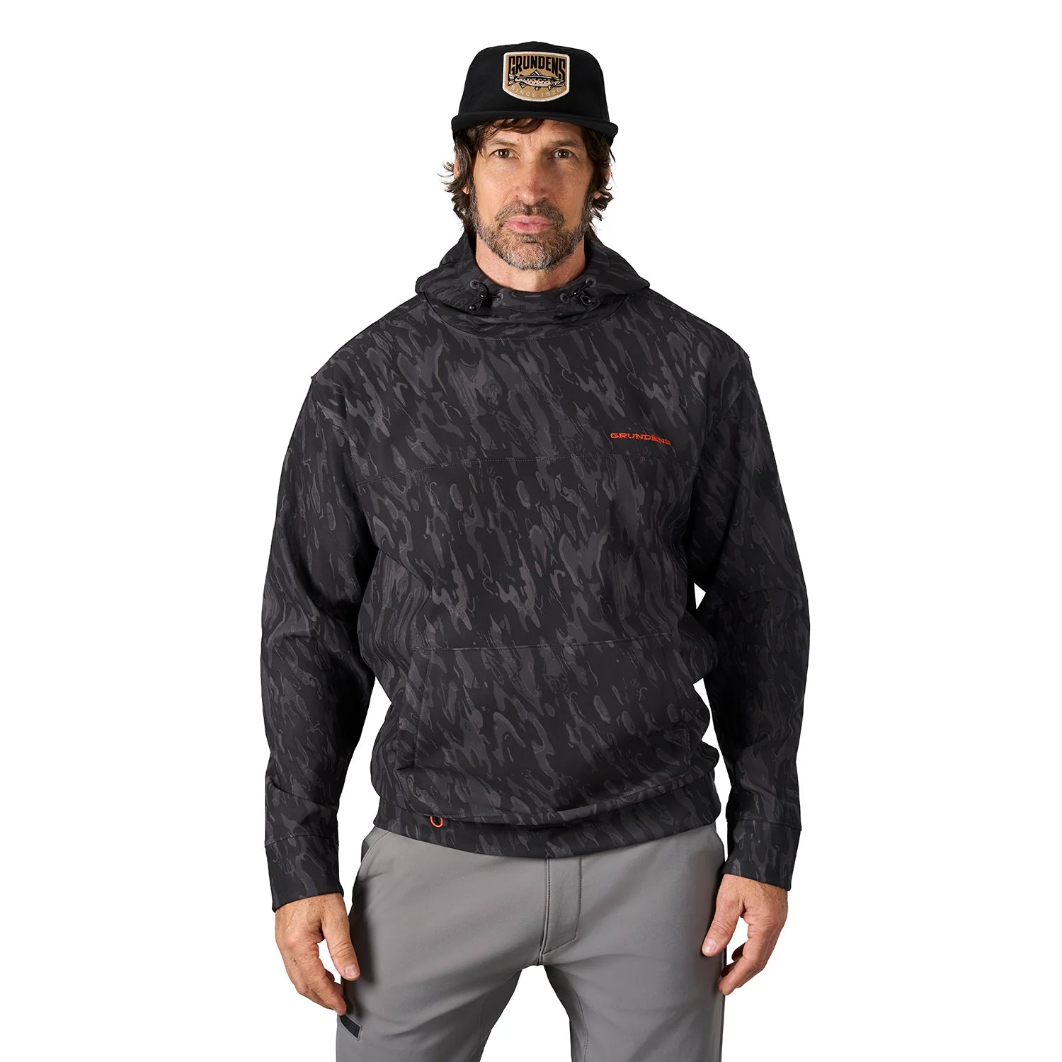 grundens-kryall-hoodie-blackbeard-camo-model-front