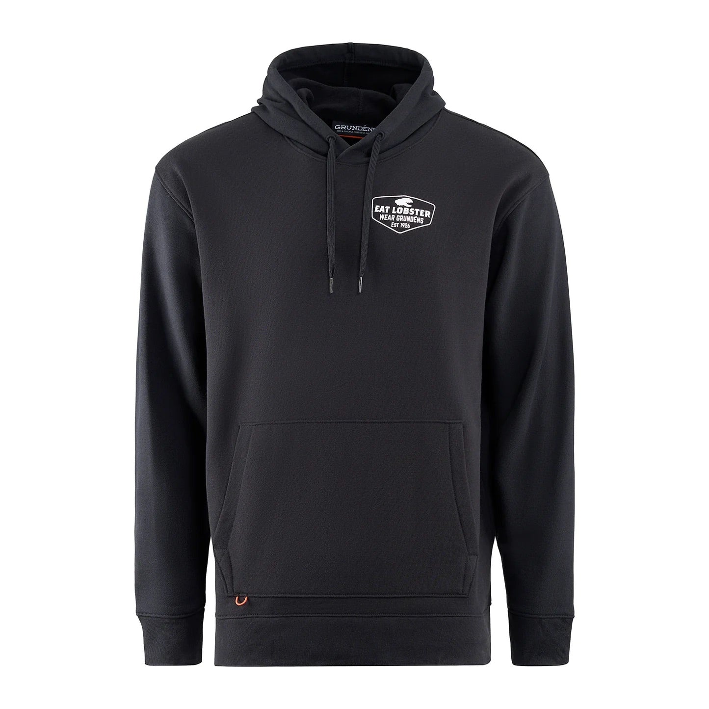 grundens-lobster-eat-your-words-dwr-hd-hoodie-black-front