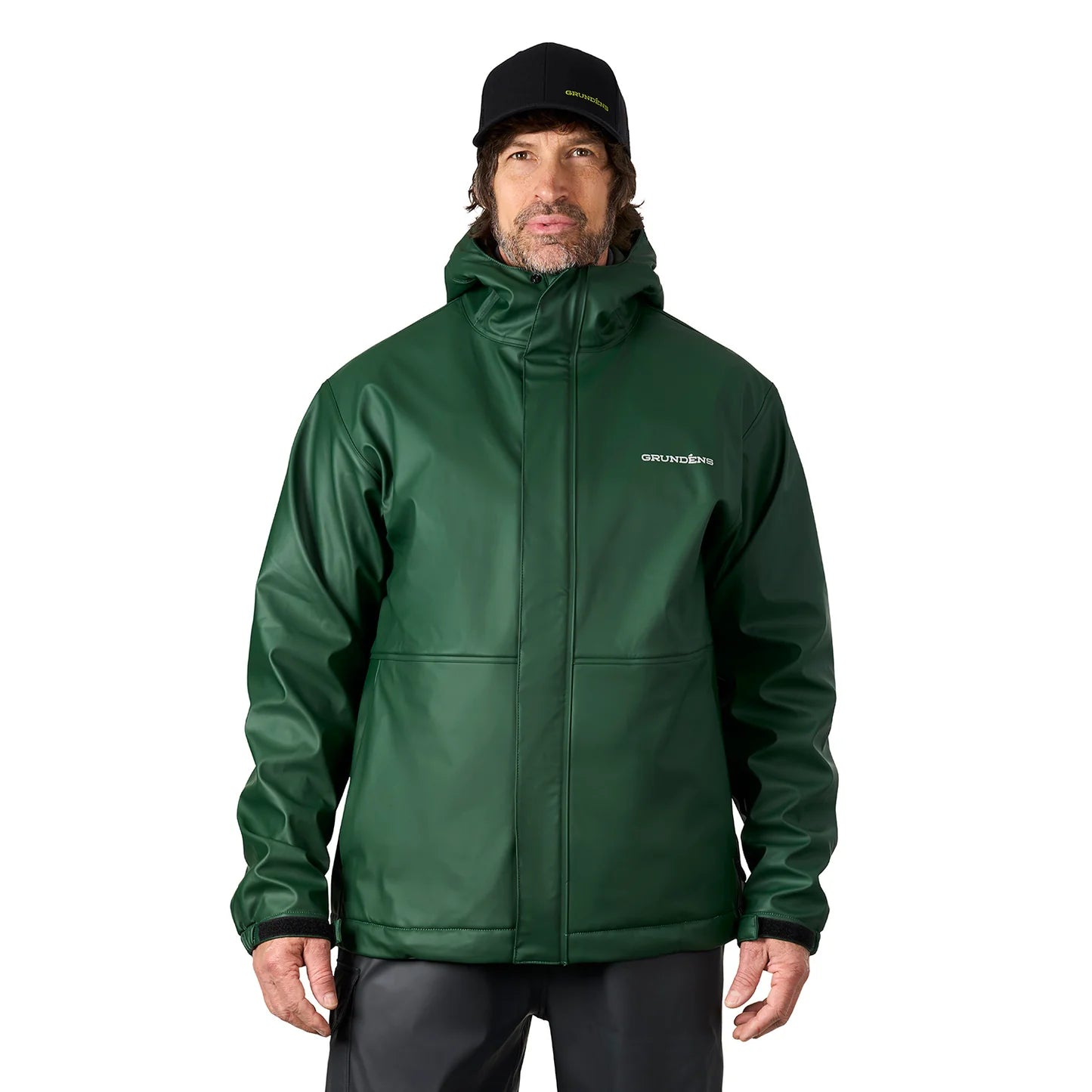 grundens-neptune-thermo-jacket-green-model-front