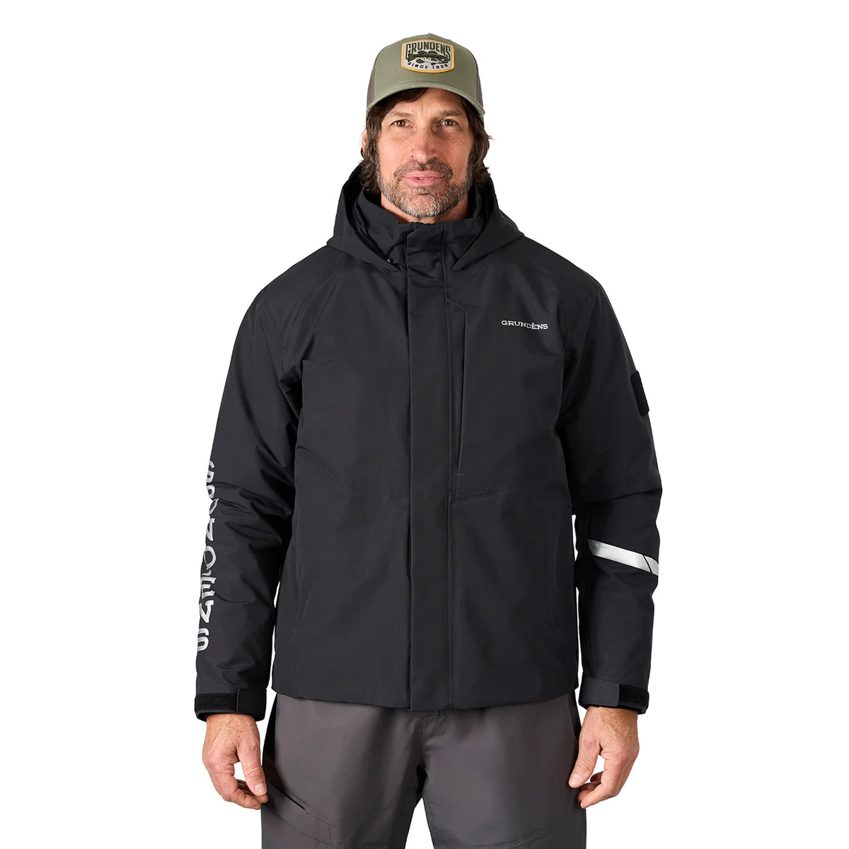 grundens-transmit-x-jacket-black-model-front