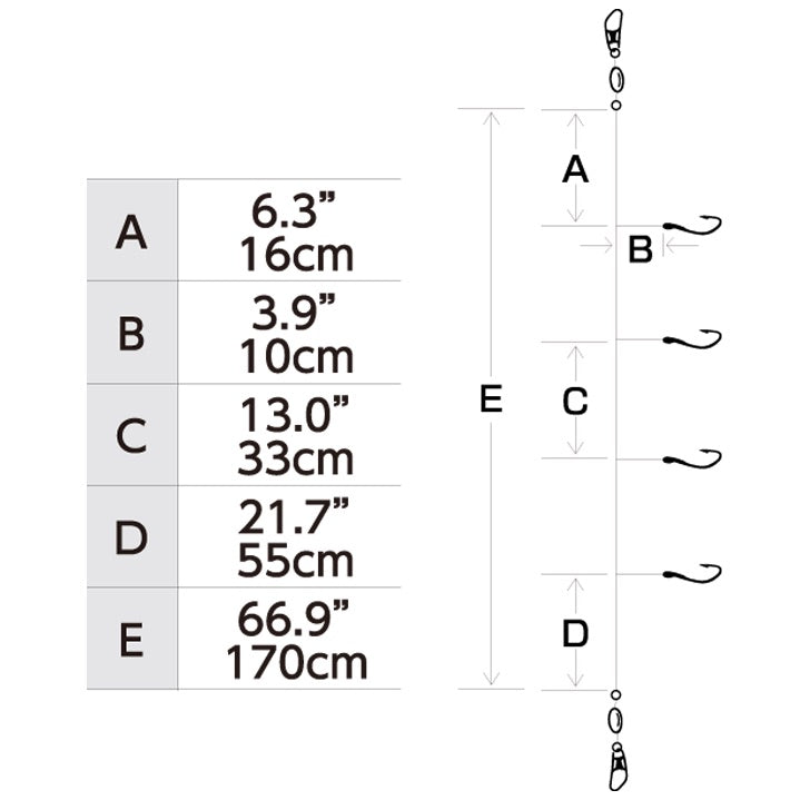 hayabusa-s507e-mix-flasher-mackerel-fish-skin-sabiki-rig-diagram