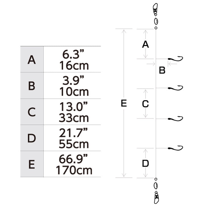 hayabusa-s530e-squid-bait-sabiki-rig-diagram