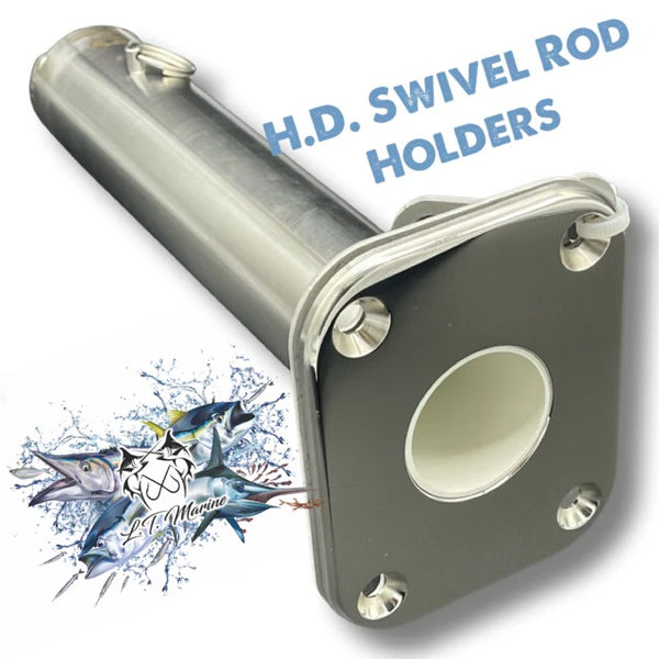 best flush mount rod holders for big game fishing LT Marine - 12in Heavy Duty Swivel Rod Holders