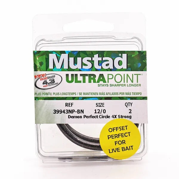 Mustad - 39943NP Demon Perfect Circle Hooks (4x Strong)