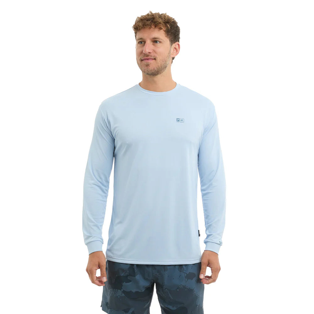 pelagic-aquatek-goione-tuna-performance-fishing-shirt-light-blue-model-front