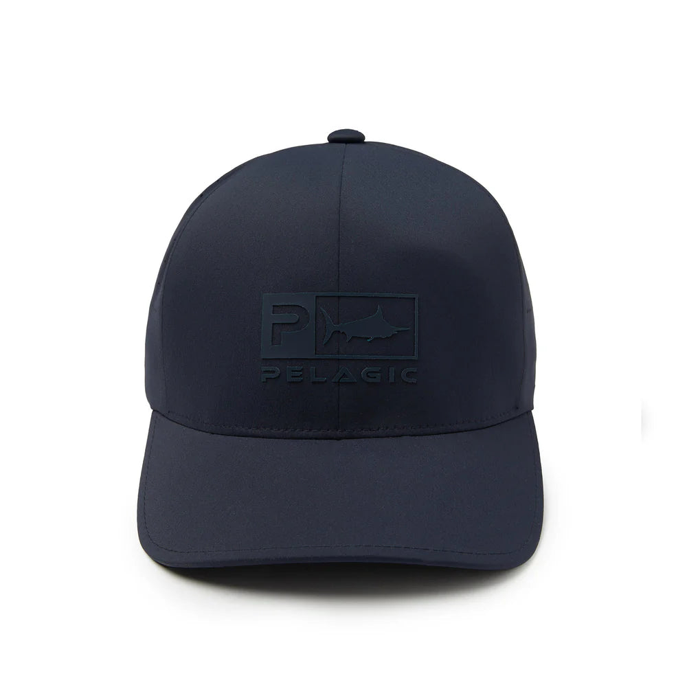 pelagic-flexfit-delta-hat-dark-navy-front