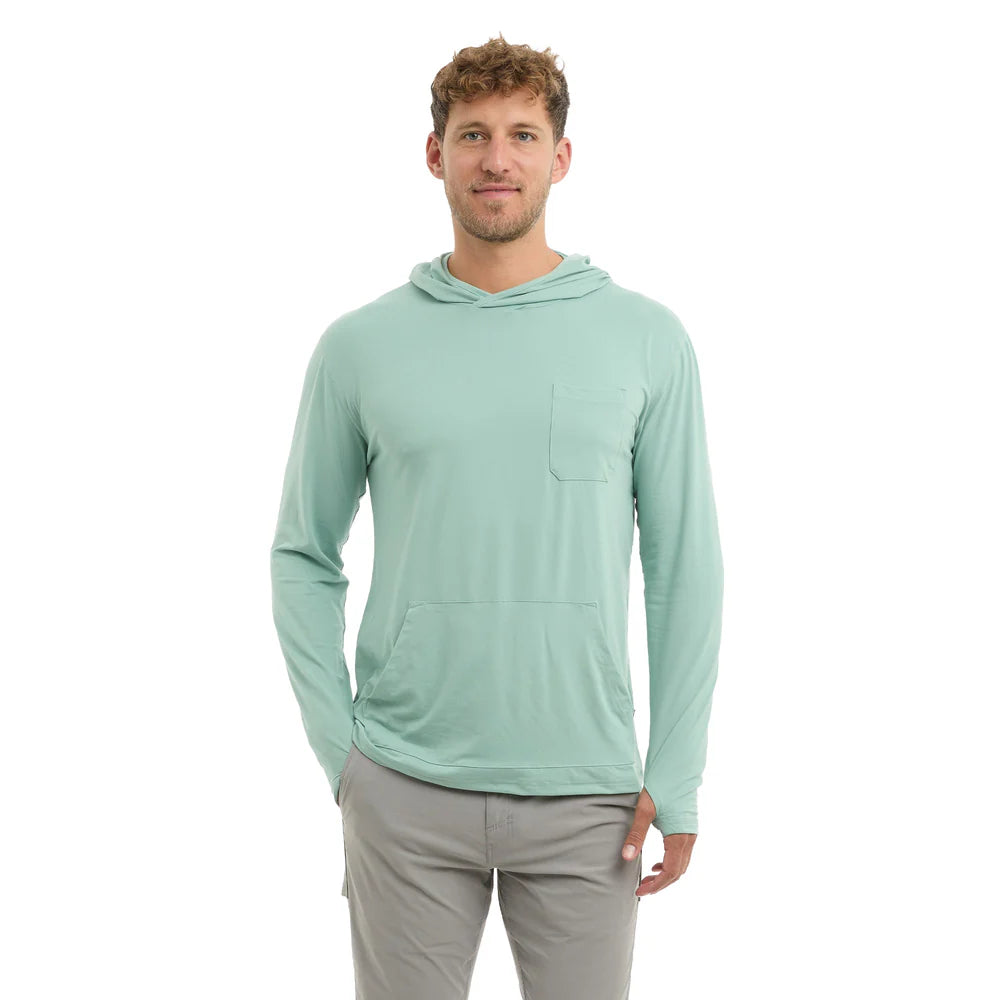 pelagic-freespool-hooded-performance-shirt-sage-model-front