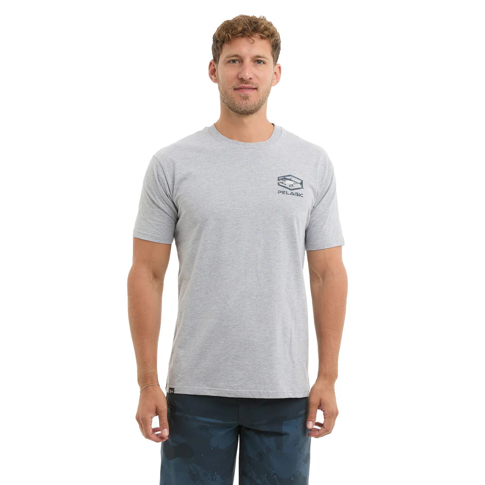 pelagic-target-bluefin-tuna-t-shirt-heather-grey-model-front