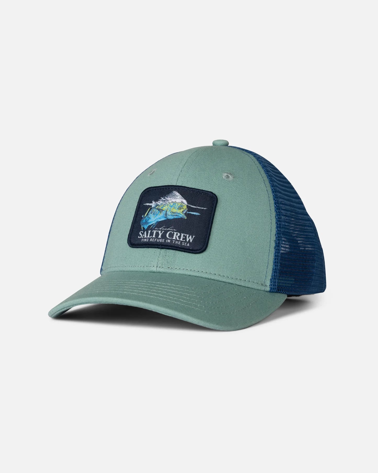 salty-crew-mahi-surface-trucker-seaside-castblue-front
