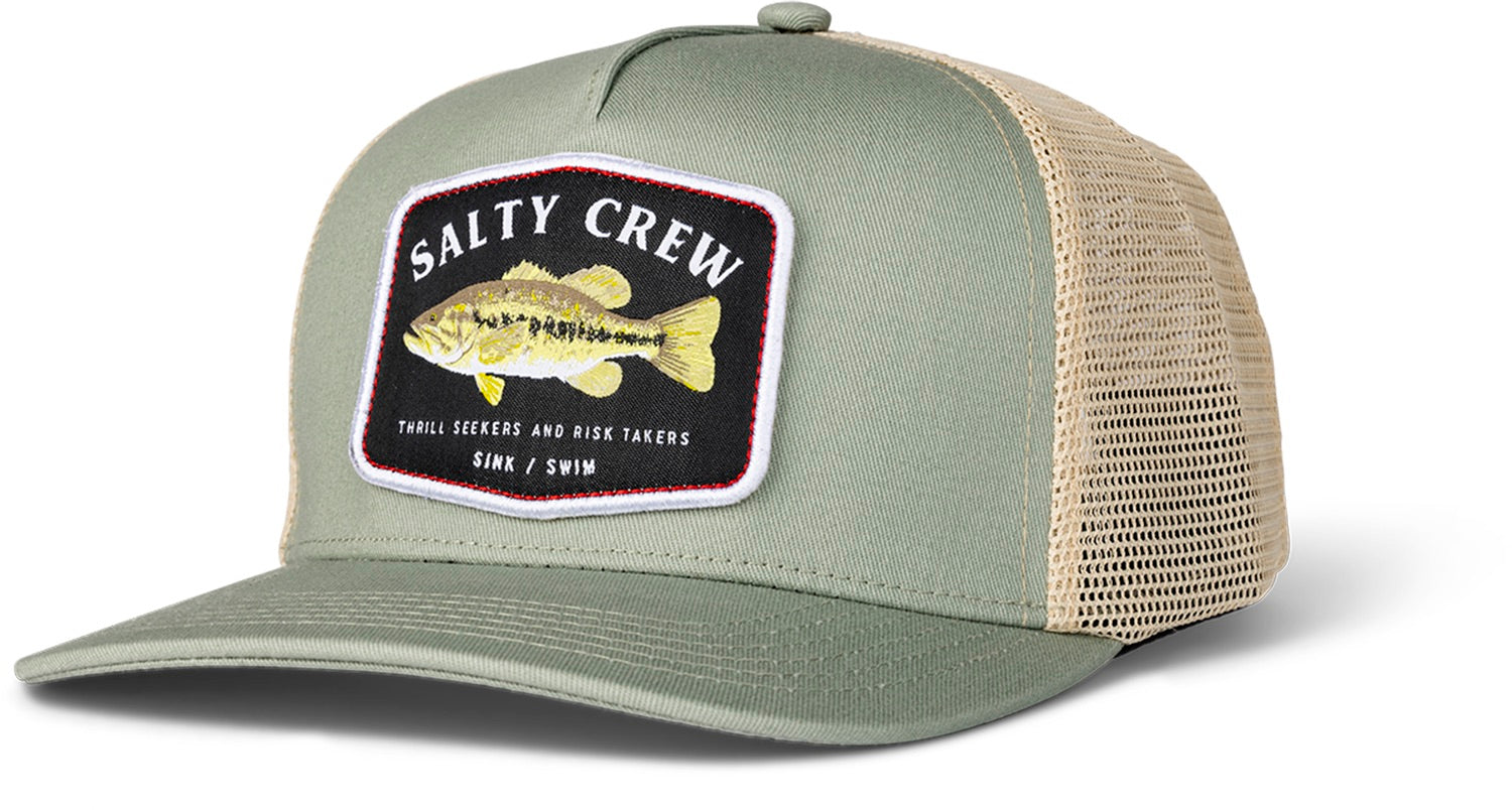 Salty Crew Ink Slinger Retro Trucker Cappellino Unisex – Grigio/Bianco, Taglia Unica Regolabile, Cotone Premium