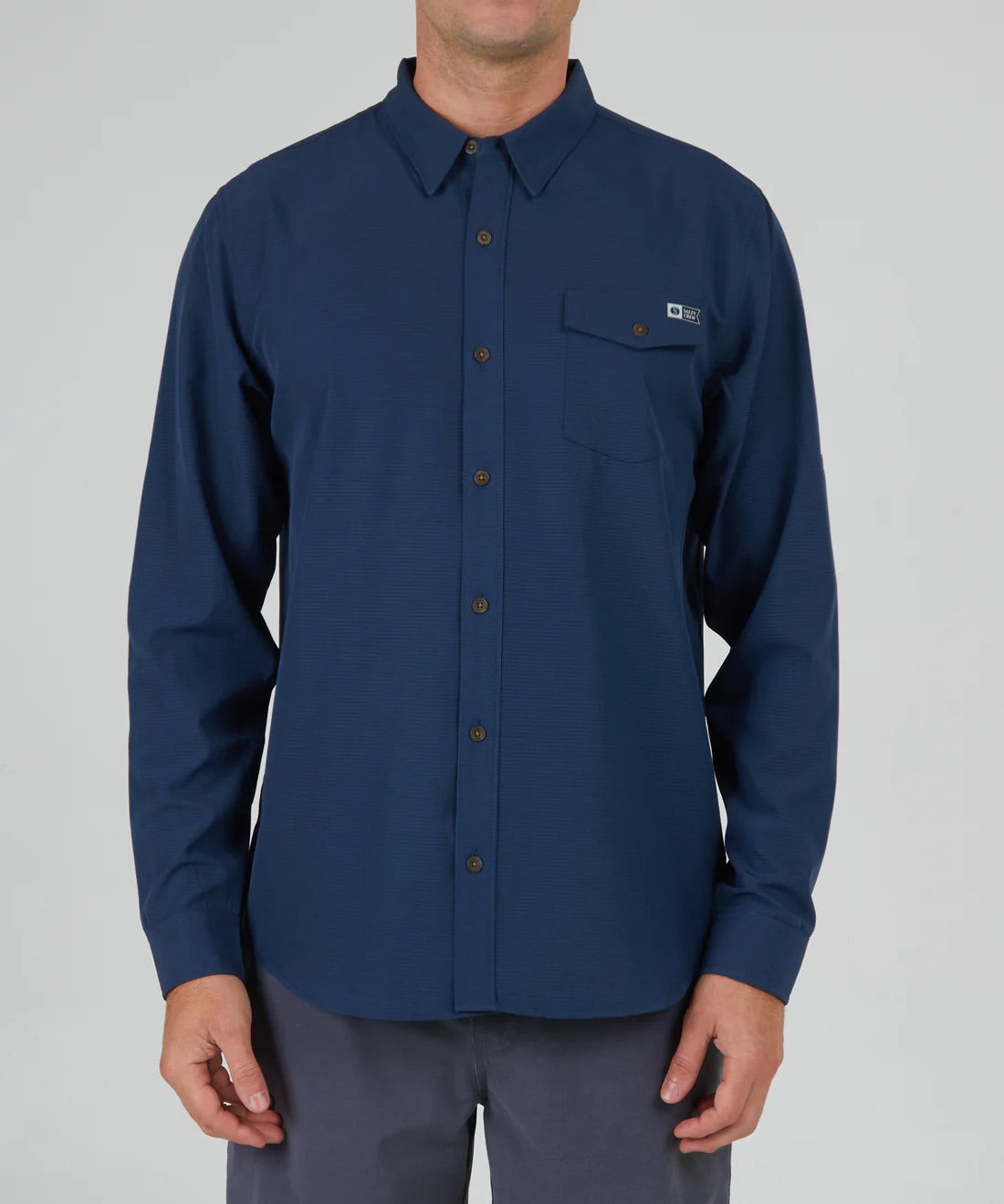 Salty Crew - Skipper Perforated Long Sleeve Tech Woven Shirt