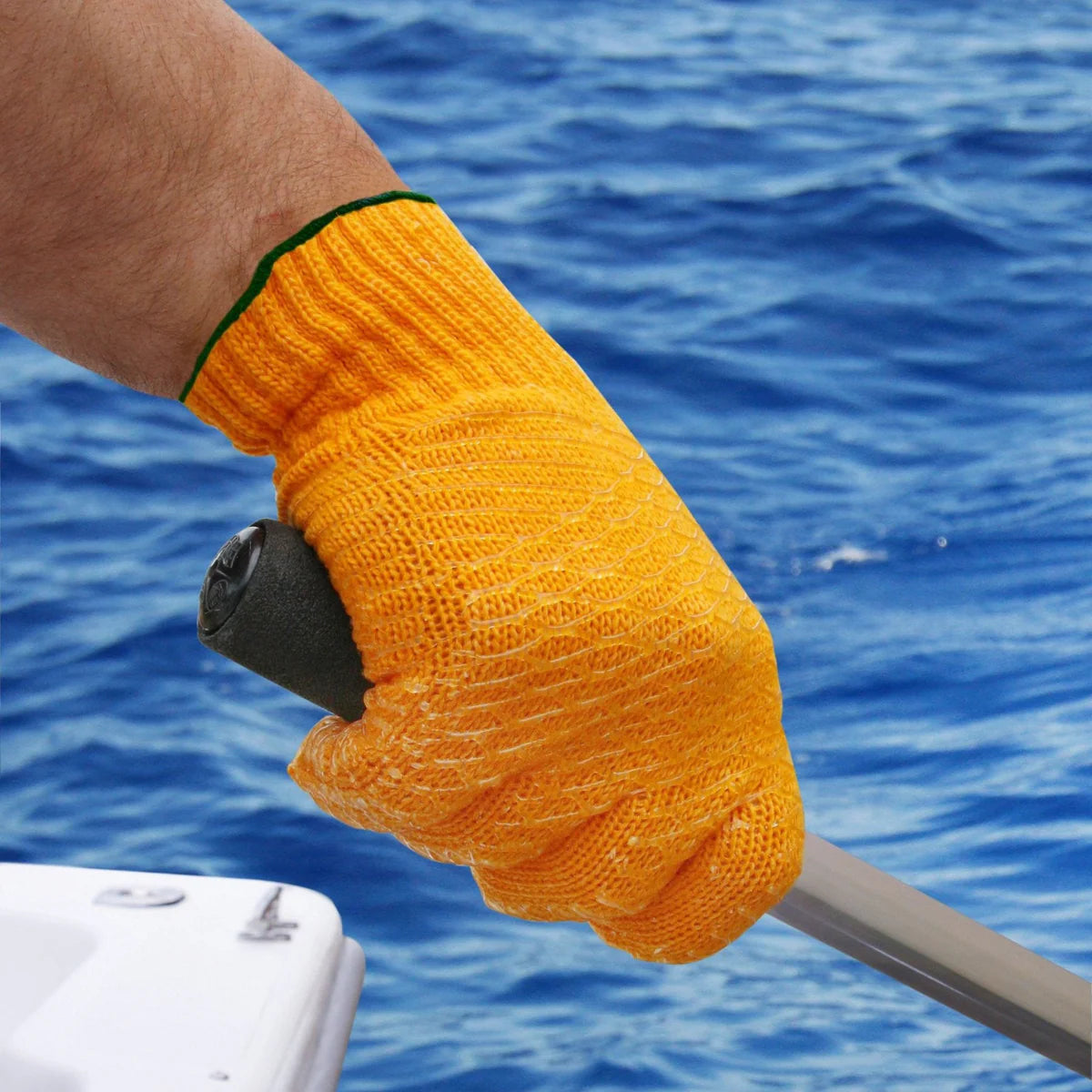 Sea Striker - Men's Orange String Knit Gloves