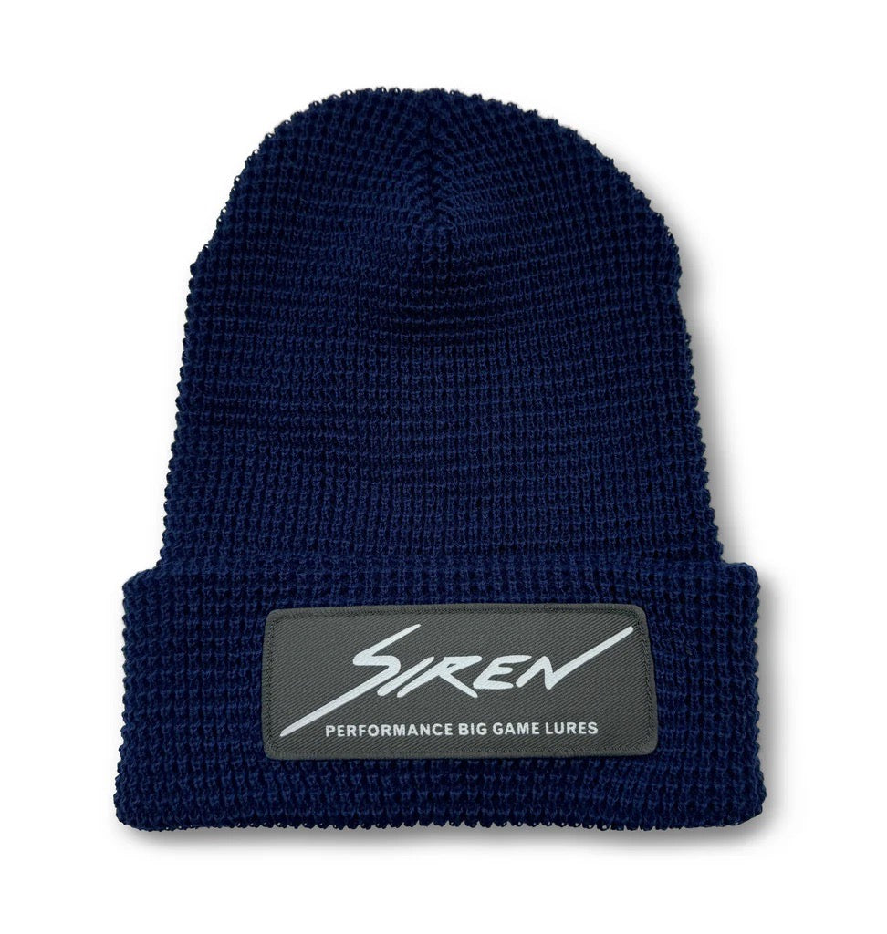 siren-lures-waffle-beanie-navy-front