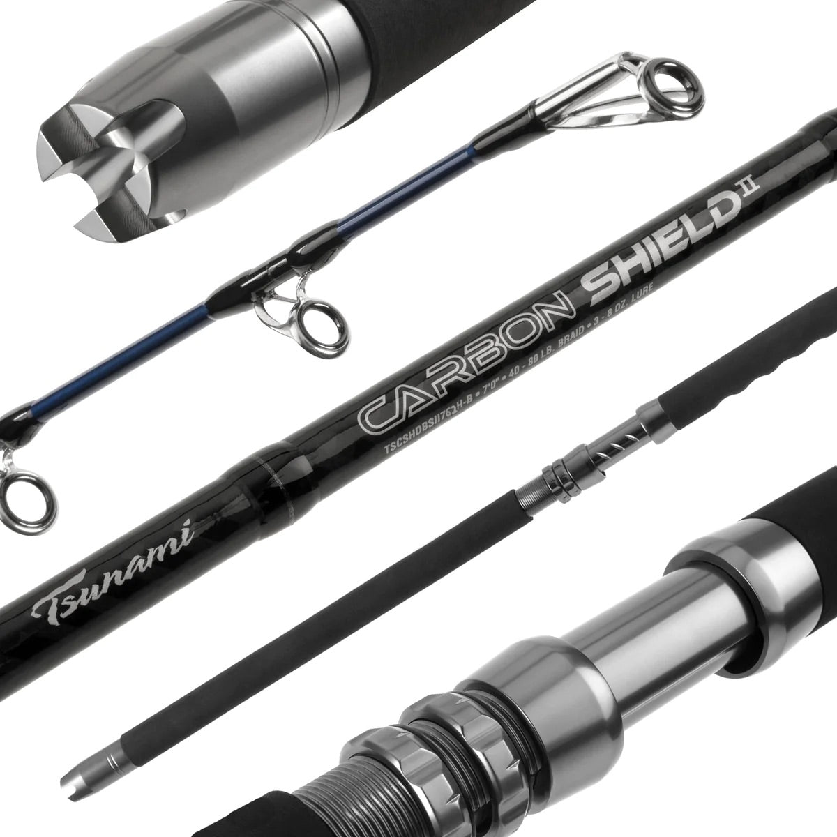 Tsunami - Carbon Shield II Blue Water Spinning Rod