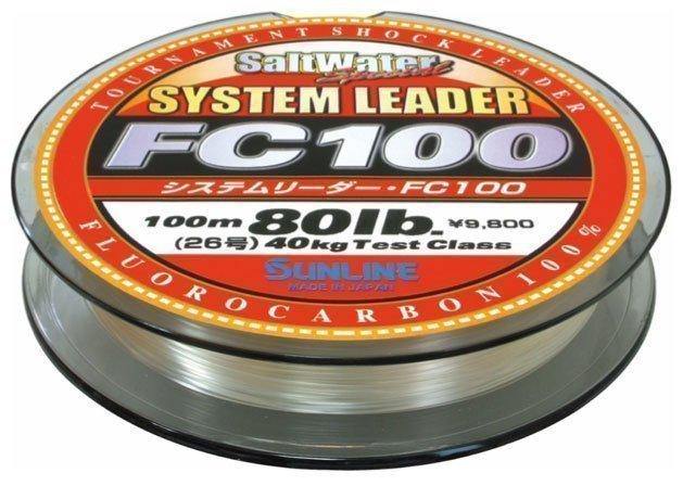 Sunline - FC100 System Leader (33yd Clear Fluorocarbon Spool) - Fish & Tackle