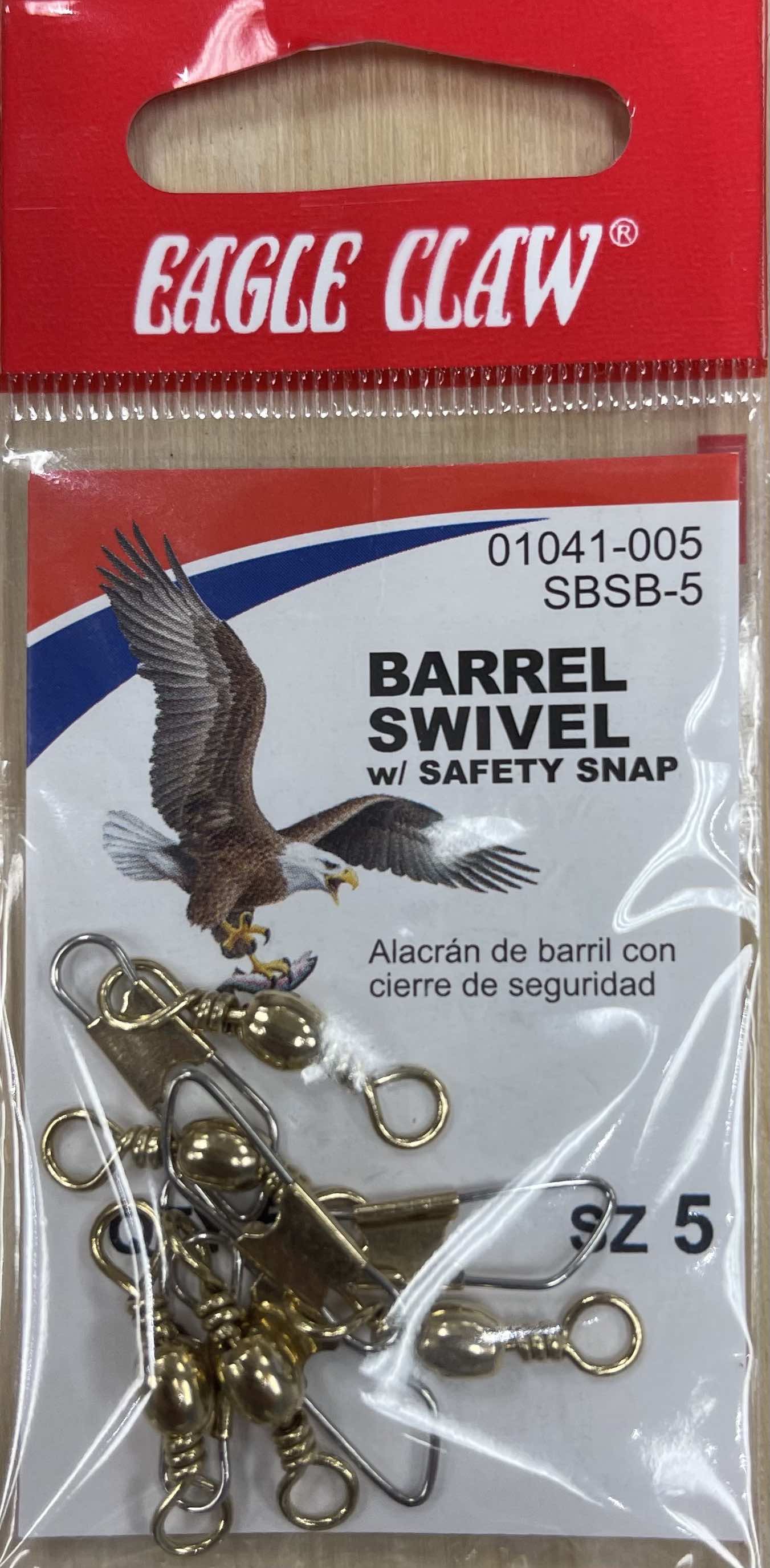 Eagle Claw - Brass Barrel Swivels with Safety Snaps