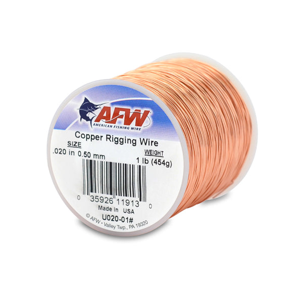 AFW Copper Rigging Wire .020 in 0.51 mm Dia 1 lb 454 G U020-01#