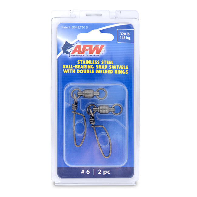 AFW - Stainless Steel Ball Bearing Snap Swivels with Double Welded Rings