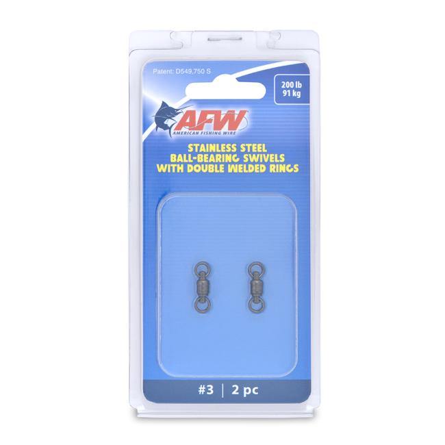 AFW Stainless Steel Ball-Bearing Swivels with Double Welded Rings - Fish & Tackle