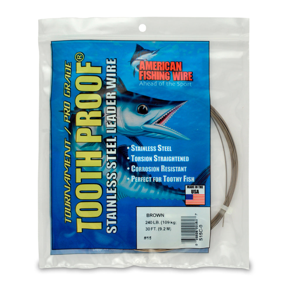 AFW - Tooth Proof Stainless Steel Single Strand Leader Wire