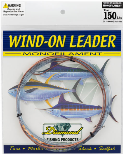Diamond - 25ft Monofilament Wind-On Leaders