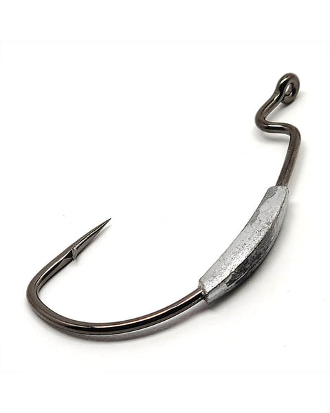 berkley weighted swimbait hooks Reaction Tackle - Weedless Belly Weighted Hooks with Twist Lock Bait Keeper for Soft Plastic Swimbaits - Bass Fishing Hooks Needle point with SlickSet Coating for easier penetration 4-pack Berkley Fusion19 Weighted Swimbait